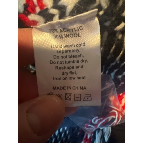 Festified 3XL Reindeer Threesome Sweater Navy Holiday Ugly Christmas Knit  NWT - Picture 8 of 9